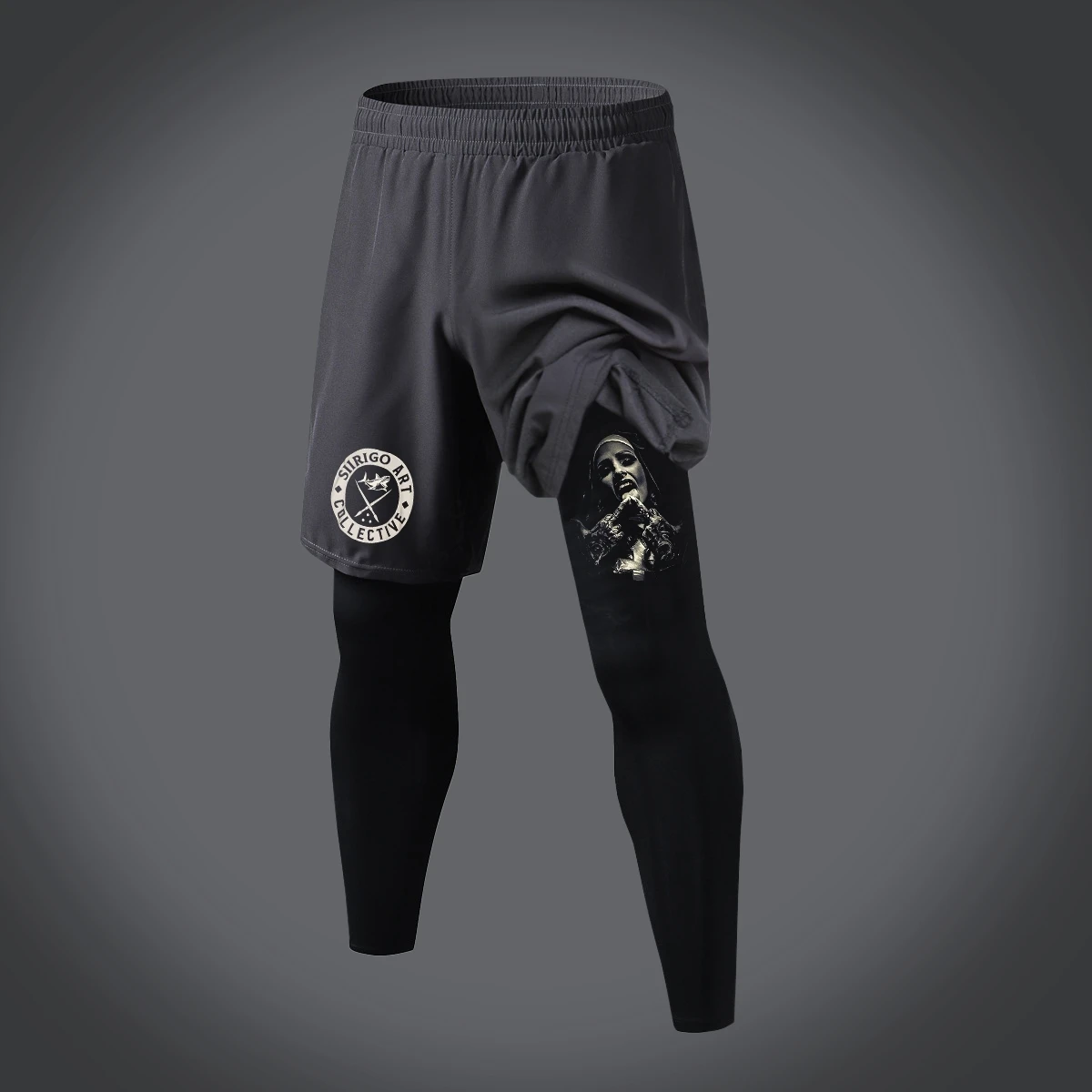 Calça esportiva masculina de outono, moletom casual, calça de secagem rápida, camada dupla, ginástica e corrida ao ar livre, estilo estampado em 3D, diária