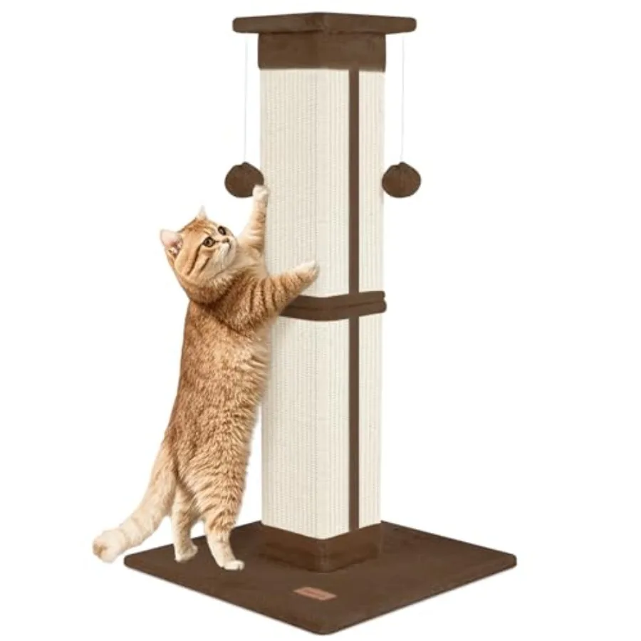 

Cat Scratching Post 33 inch for Indoor Cats High Cat Scratch Post Cat Tree for Full-Body Stretching Protect Your Furniture