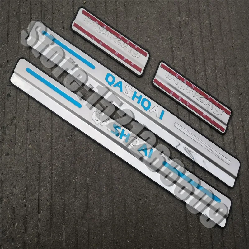 Car Accessories For Nissan Qashqai Door Sill J11 Scuff Plate Stainless Steel Door Sills Pedal Car Styling Sticker 2015 2017 2019