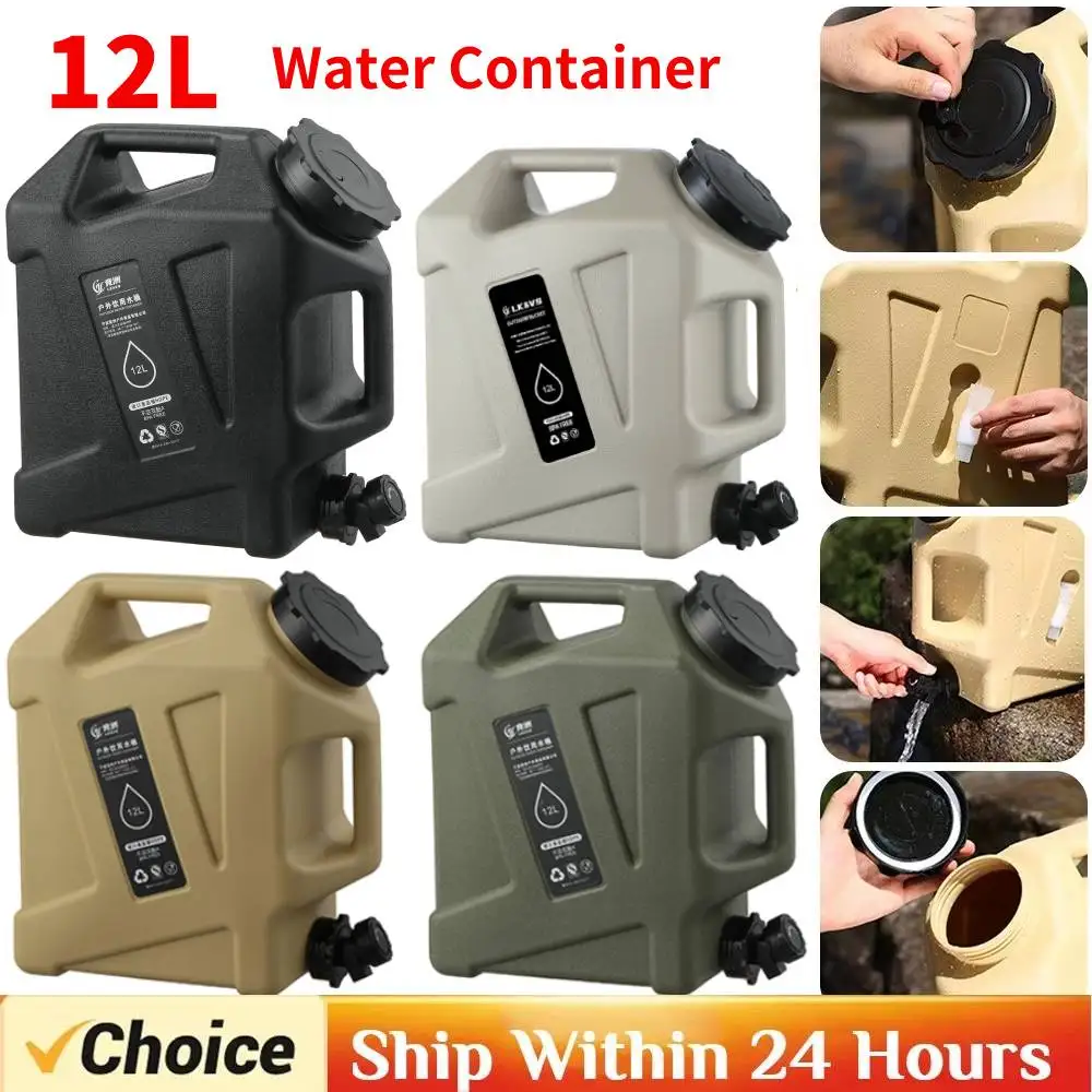 

Outdoor food-grade water storage bucket 12L Large capacity Lightweight and portable Water Tank sturdy and durable, for camping