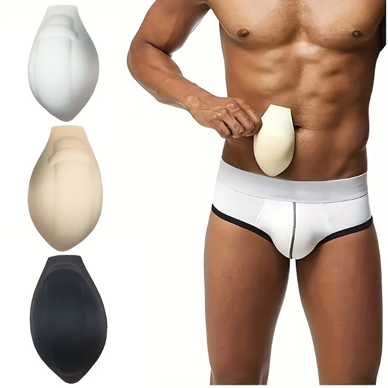 1/6pcs Men's Enlarged Cup Underwear Swimwear Panty Inserts, Expanding Men's Cup Sponge Inserts, Suitable for Swim Trunks