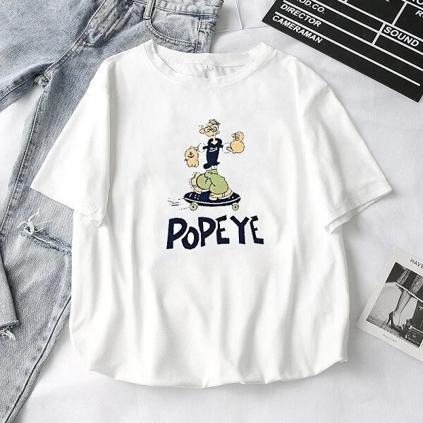 Śmieszne Kawaii Cartoon grafika drukowana t-shirty dla kobiet moda letnia Streetwear Casual okrągły dekolt z krótkim rękawem Unisex