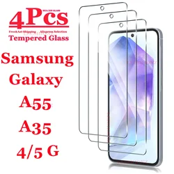99D tempered glass screen protector for Samsung Galaxy A55 A35 5G, 1 to 4PCs