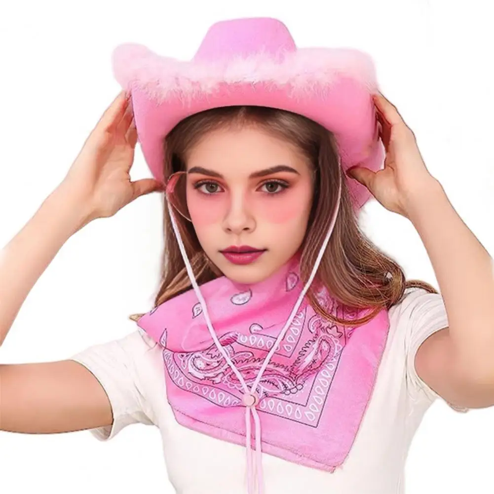 

Cowboy Hat American Western Style Western Cowboy Hat Birthday Girl Pink Cowboy Hat Wedding Bachelorette Party Dress Accessories