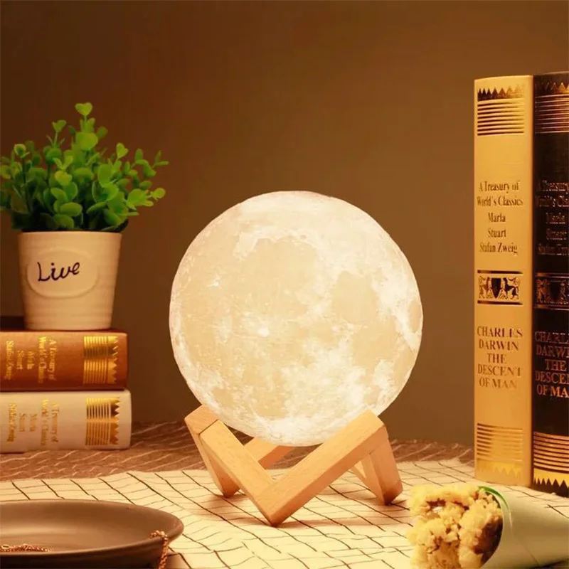 Moon Humidifier Silent Bedroom Home Office Desktop Air Purification Aromatherapy Machine Gift Night Light