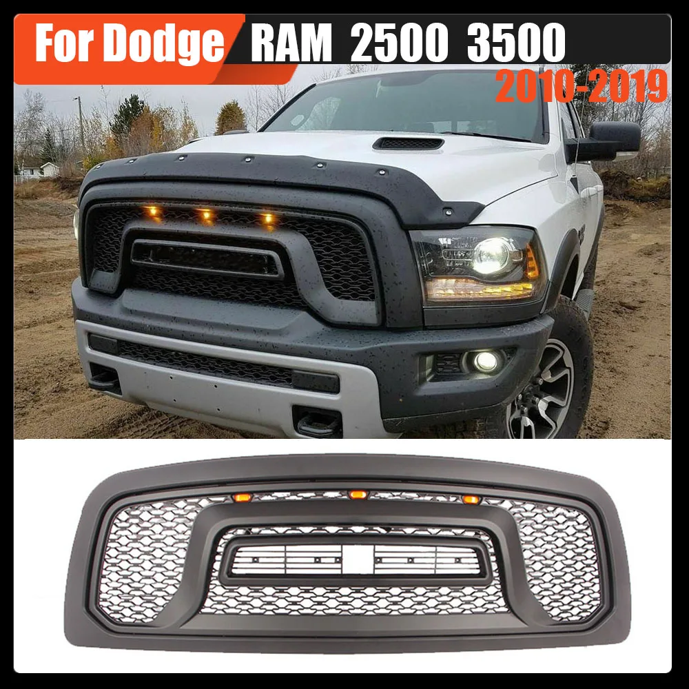 

Modified Radiator Trims Cover Racing Grill Grills Hood Mesh Front Grille Upper Bumper Grilles For Dodge RAM 2500 3500 2010-2019
