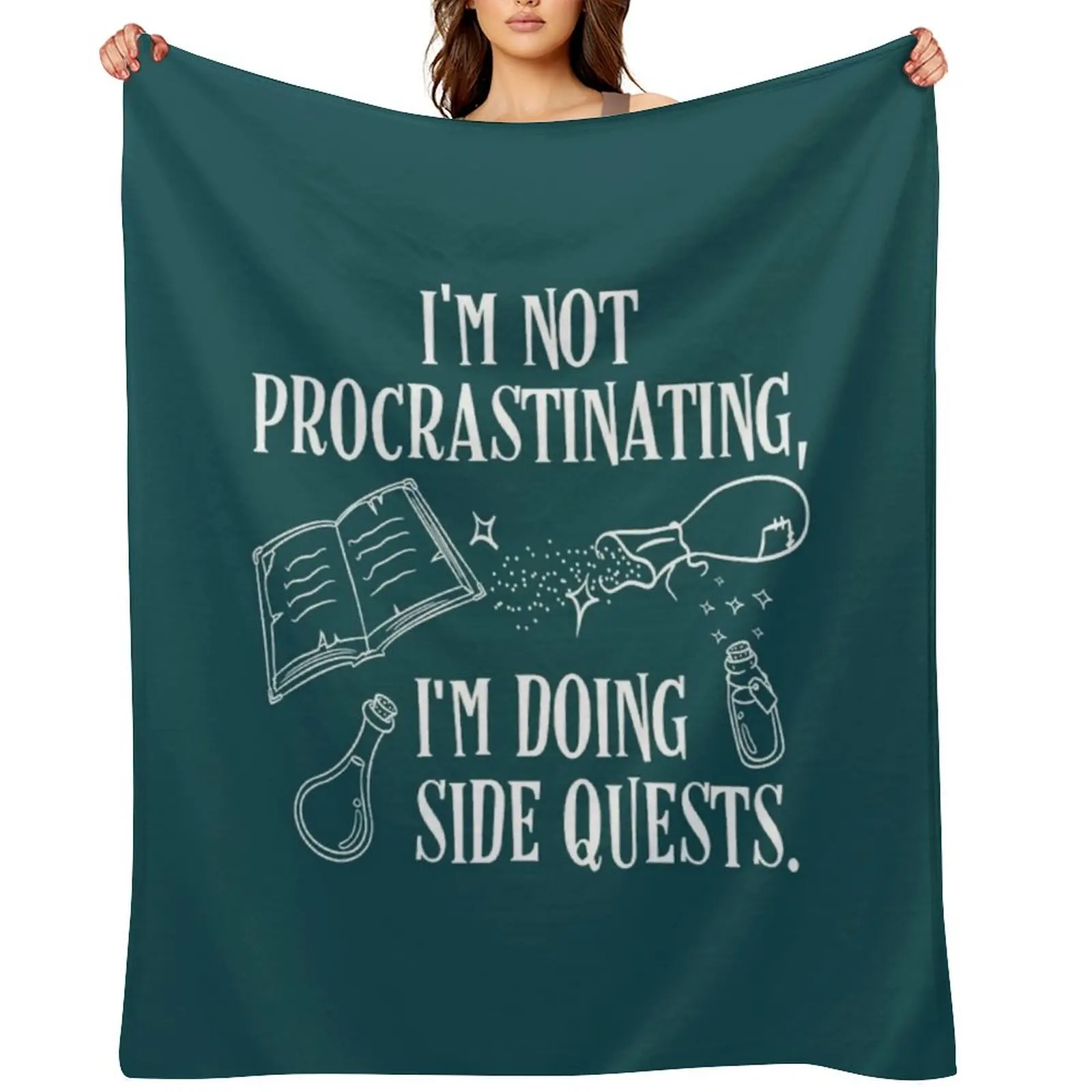 

Im not Procrastinating Throw Blanket Summer Hairys Large anime Blankets