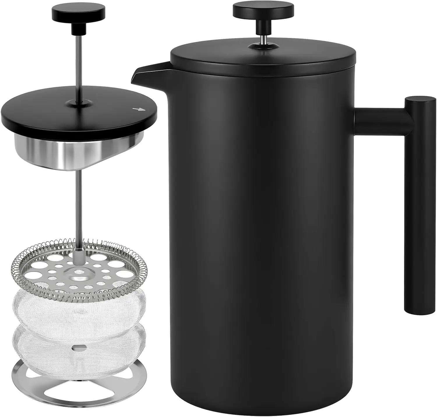 1000ml French Press Coffee Maker and Tea Pot Thermal Kettle Press Cafe Brewed Coffeeware Teaware Filter StrainerFree Shipping