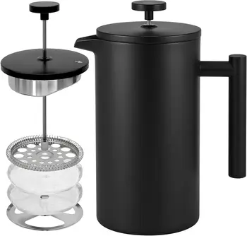 1000ml French Press Coffee Maker and Tea Pot Thermal Kettle Press Cafe Brewed Coffeeware T