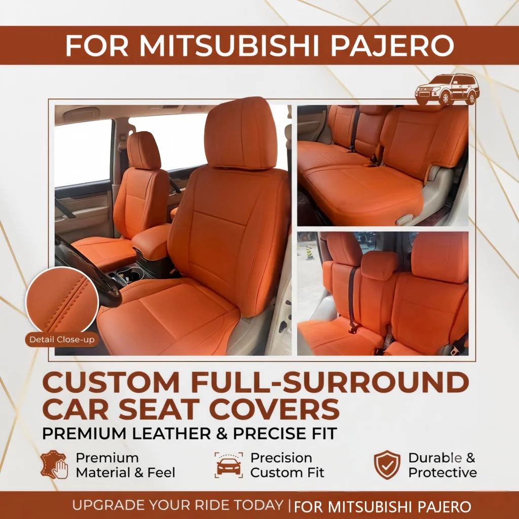 Leather Car Seat Cover - Custom Fit for Mitsubishi Pajero 2008