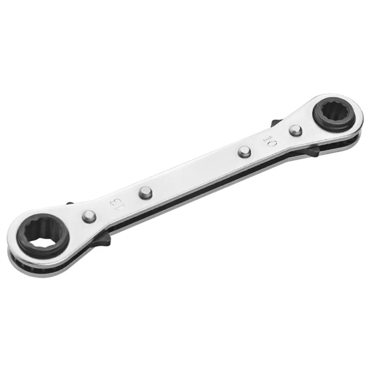 Workshop Gear 4-in-1 Quad-Size Ratchet Wrench Multi-Head Adjustable Socket Spanner Professional -V Steel Hand Tool 10-14