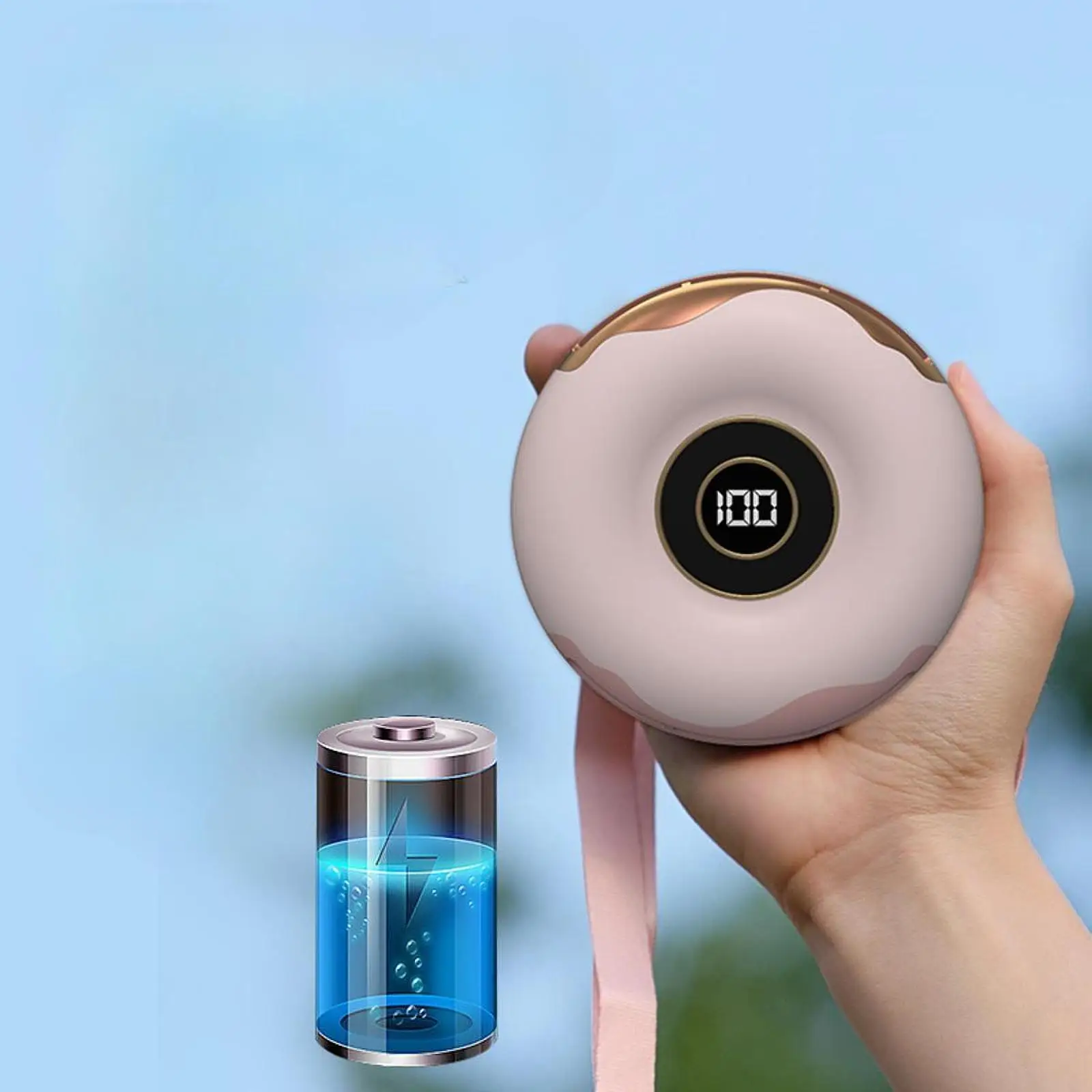 Portable Waist Fan Clip on Fan Portable Cooling Fan for Outdoor Working Neck Hanging Fan Handheld Fan