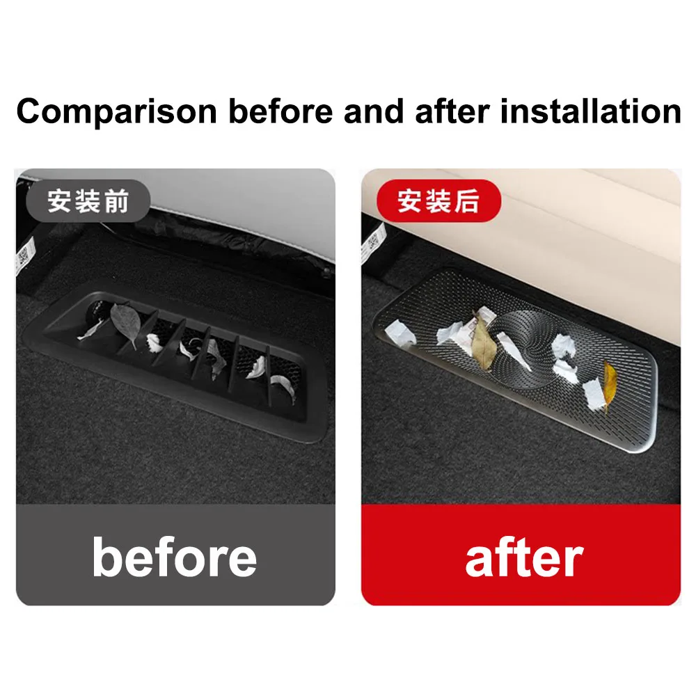 2pcs Fit For New AITO M7 2026 Air Conditioning Vent Mask Under The Seat Automotive Modification Parts Stainless Steel Dust Cover