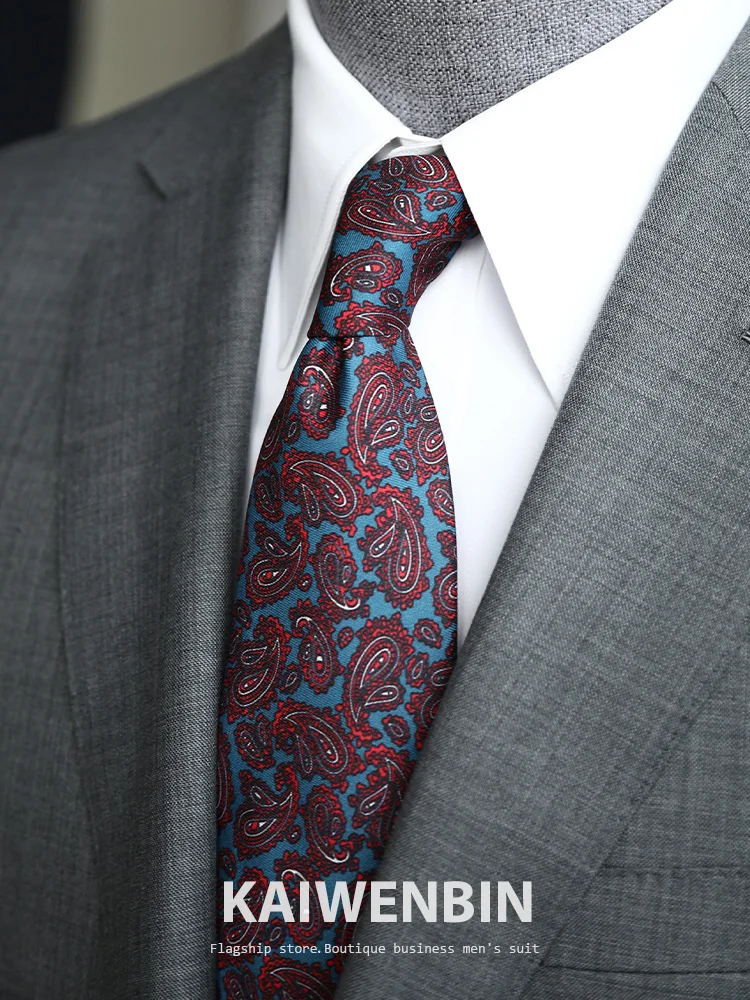 Tie purple cashew-shaped pattern stylish formal business tie  for professional work attire