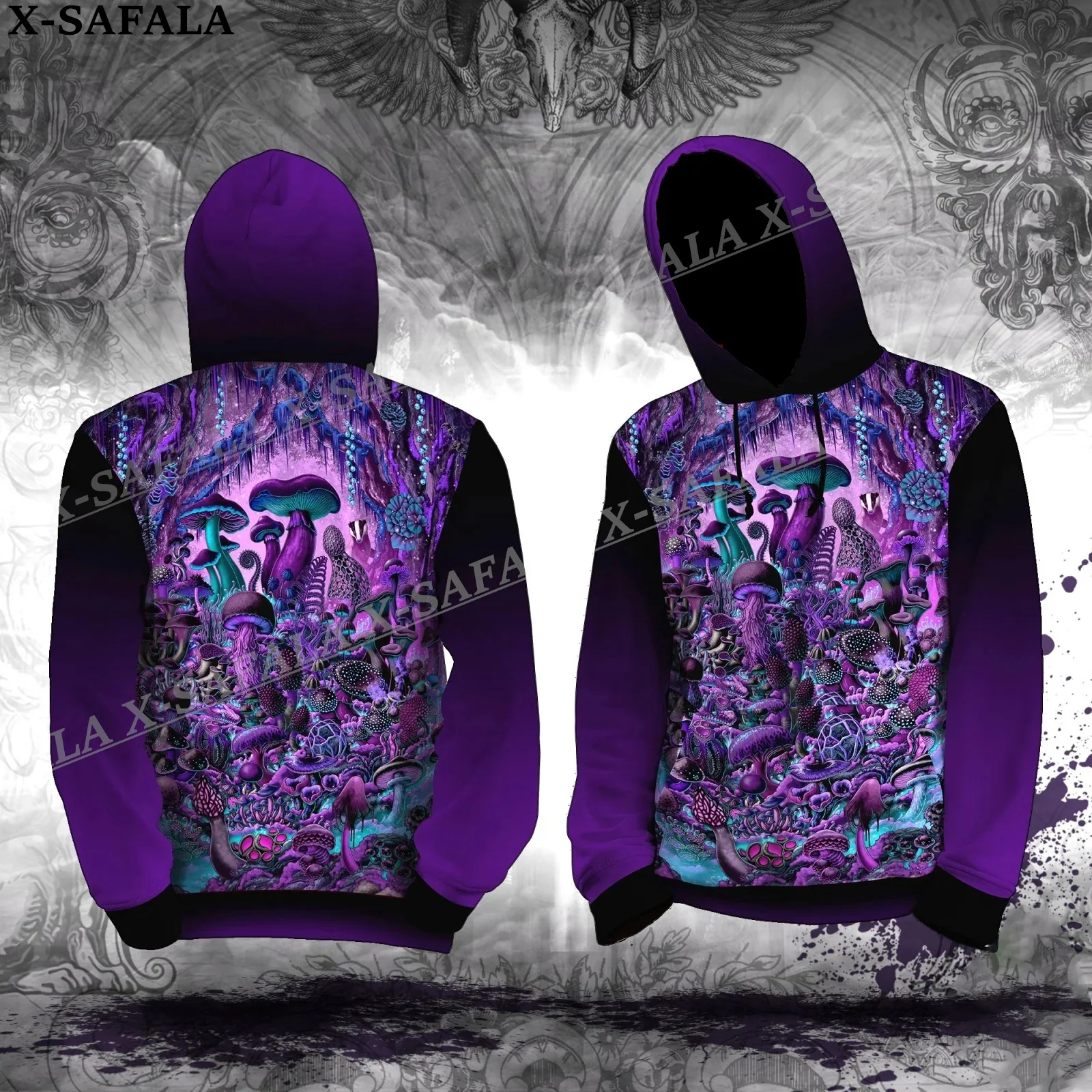 

Psychedelic Mushroom Trippy 3D Print Zipper Hoodie Man Female Pullover Sweatshirt Hooded Jacket Jersey Coat Tracksuits-1