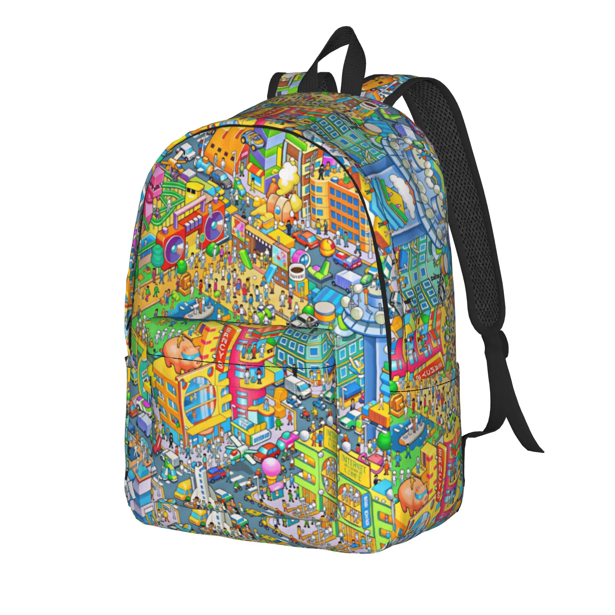 Navy Red Ethnic Floral Mandala Backpack Boy  Breathable Backpacks Polyester High School Bags University High Quality Rucksack