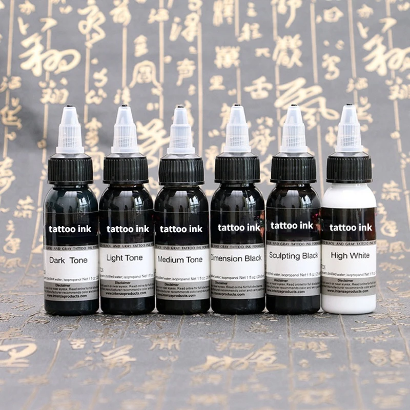 

Black Color 30ML/Bottle Professional Tattoo Pigment Ink Permanent Tattoo Painting Supply for Body Beauty Tattoo Art Professional