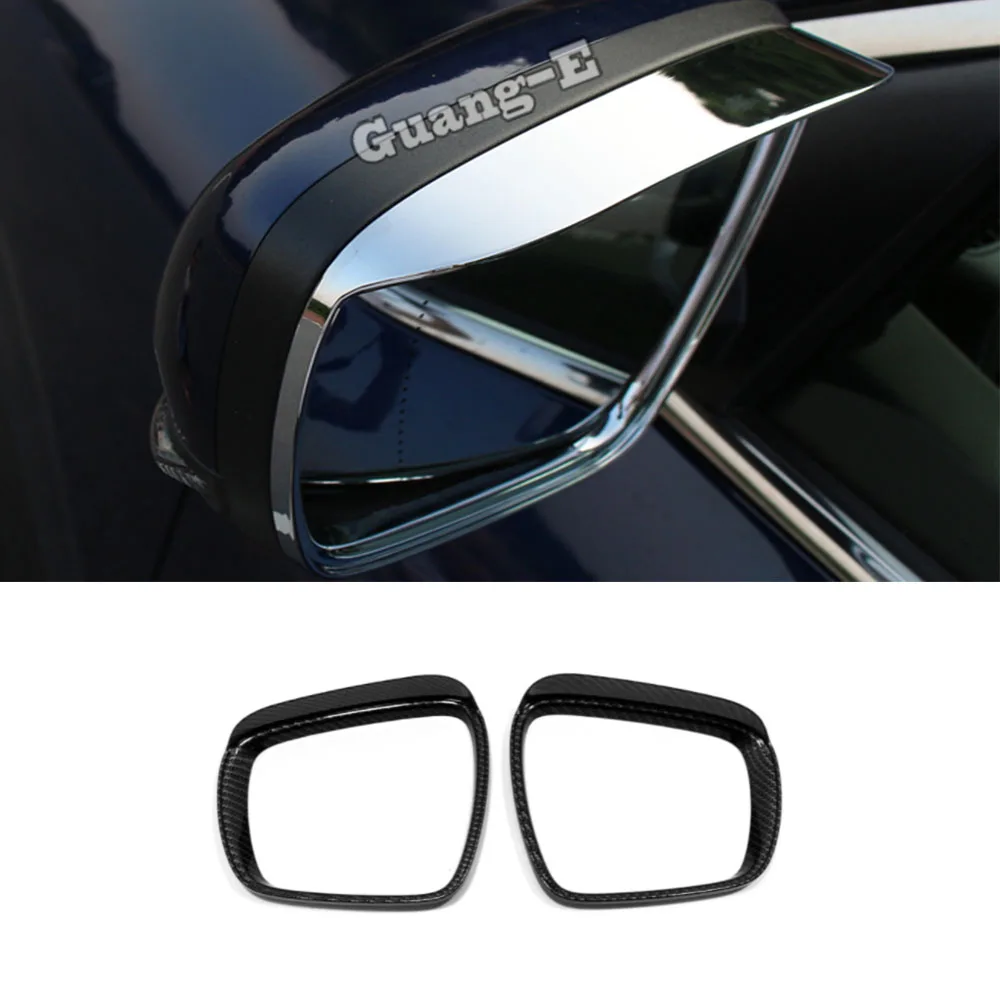 For Renault Kadjar 2016 2017 2018 2019 Car Body Rear Rearview Side Glass Mirror Trim Frame Rain Shield Sun Visor Shade 2pcs