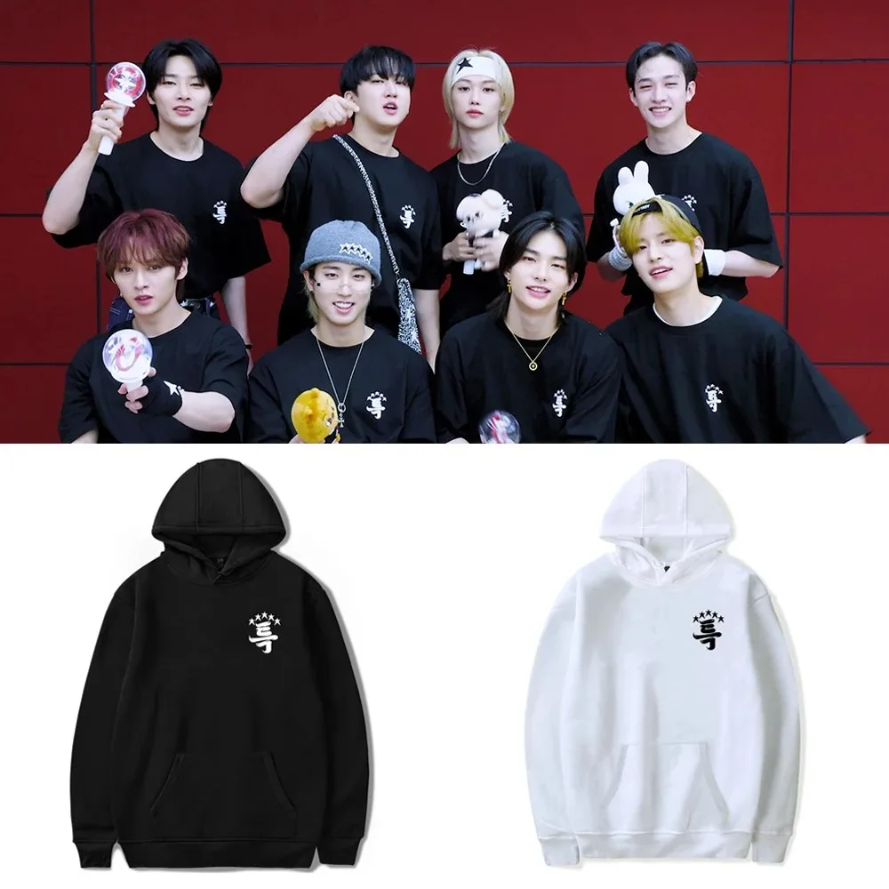 Men and women strays kids 5 star Kpop Fleece Hoodies, Autumn Sweater, SKZ Bang Chan Lee Know, Bin Felix Seungmin, Same Sweater