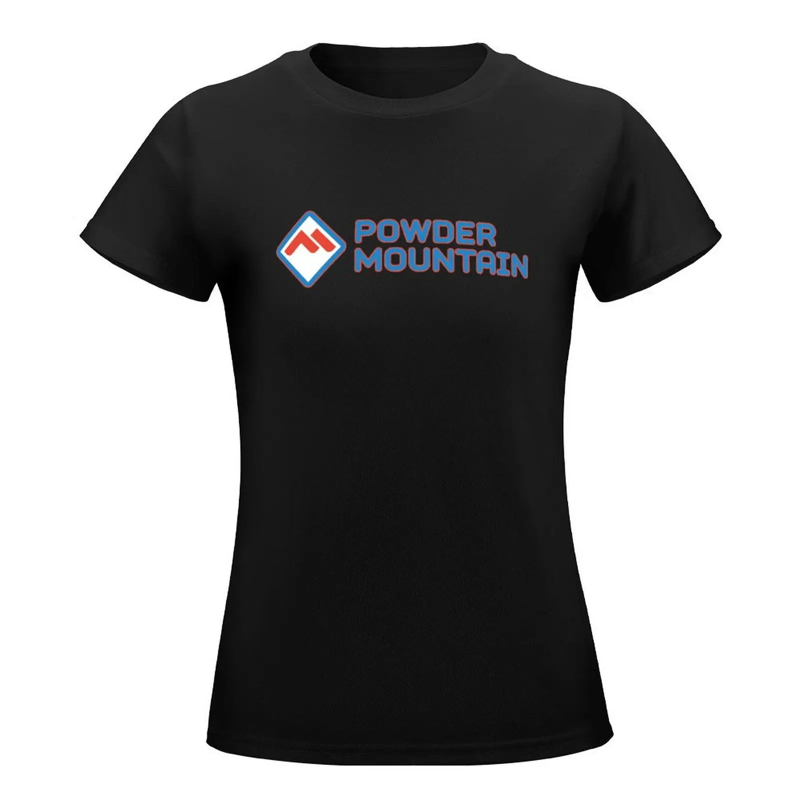 Powder Mountain Ski Resort Fan T Shirt T-Shirt female funny cute clothes t shirts for Women loose fit