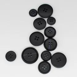 10Pcs 4 Holes Resin Round Imitation Horn Buttons for Costume Sweater Suit Coat Sewing Decorations Button DIY Sewing Accessories