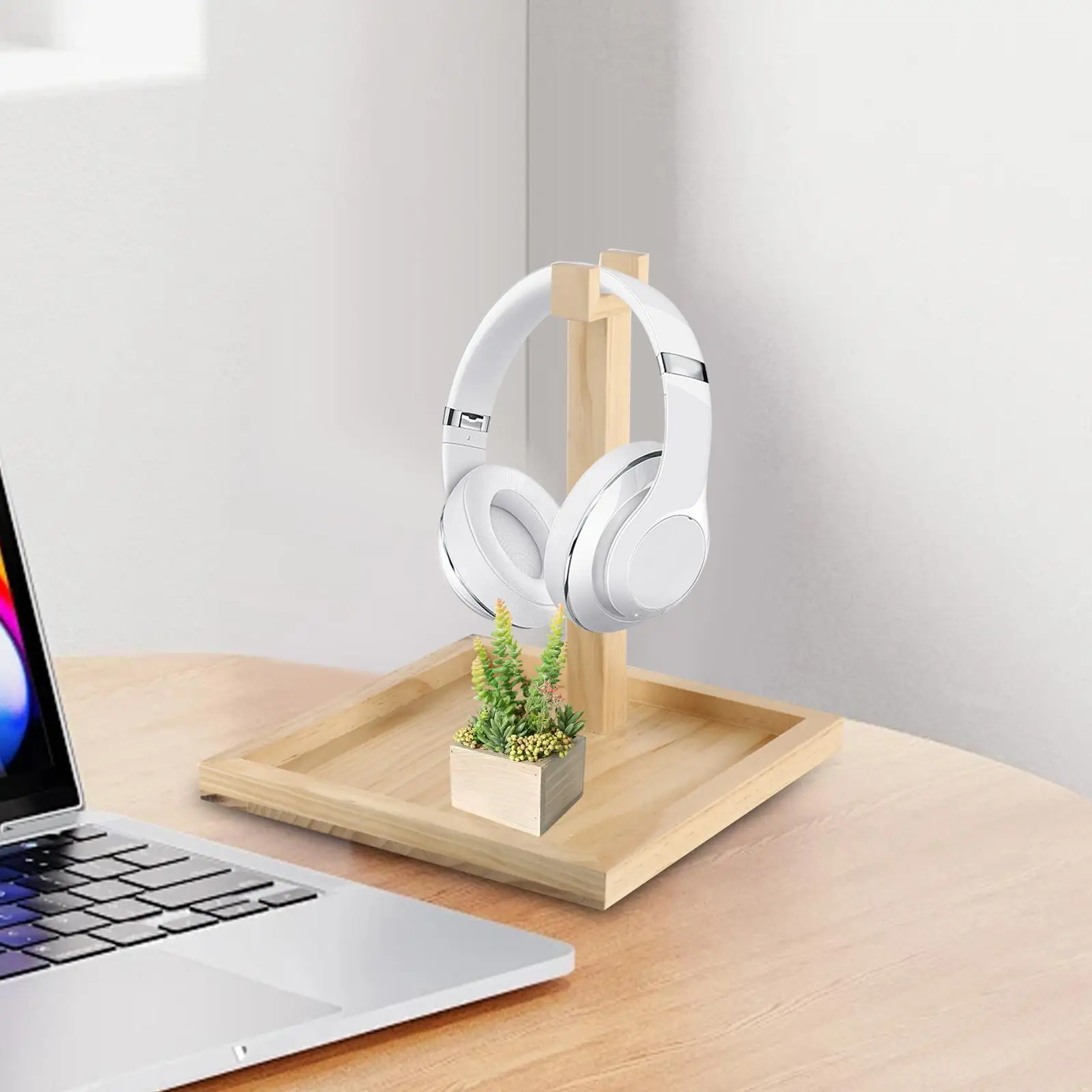 Подставка для наушников, многофункциональная противоскользящая универсальная деревянная вешалка для игровой гарнитуры, органайзер, настольная подставка для наушников