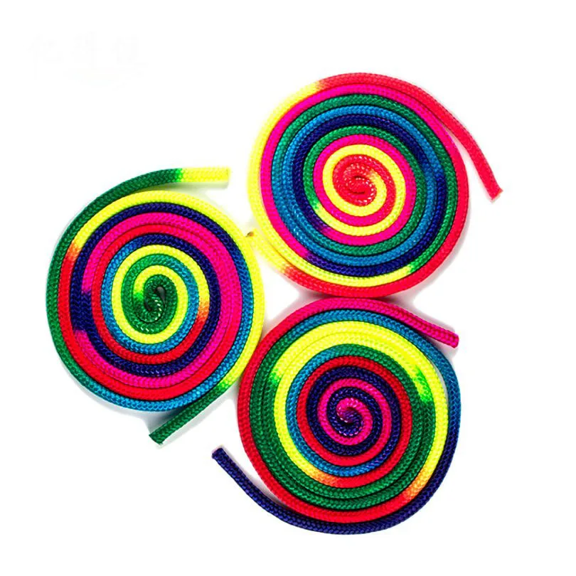 3m Gymnastik Kunst Seil Springseil Übung Fitness Regenbogen Farbe Sport Training Seil rhythmische Gymnastik Seil Wettbewerb