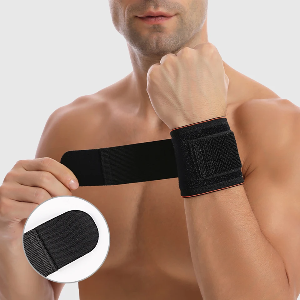 GOBYGO 1Pcs Flexible Adjustable Sports Wrist Wrap Tendon Sheath Soreness Joint Strain Basketball Around Compression Wrist Brace