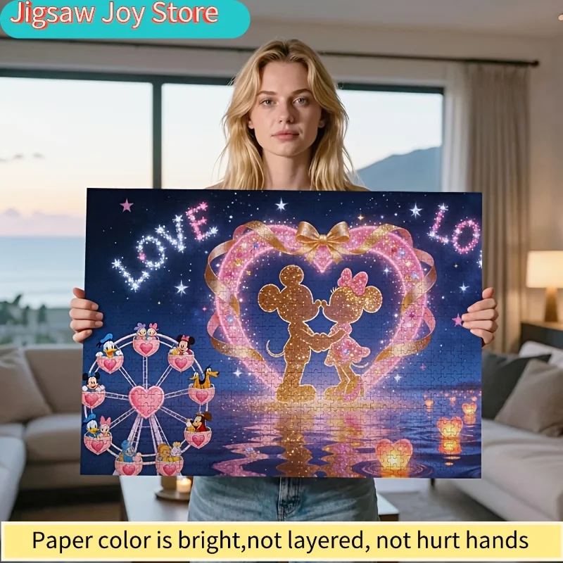 

2D-пазл «Карусель с Микки Маусом и сердцами» (1000 деталей) — Подарок на День святого Валентина, развлечение для взрослых, / Horizont