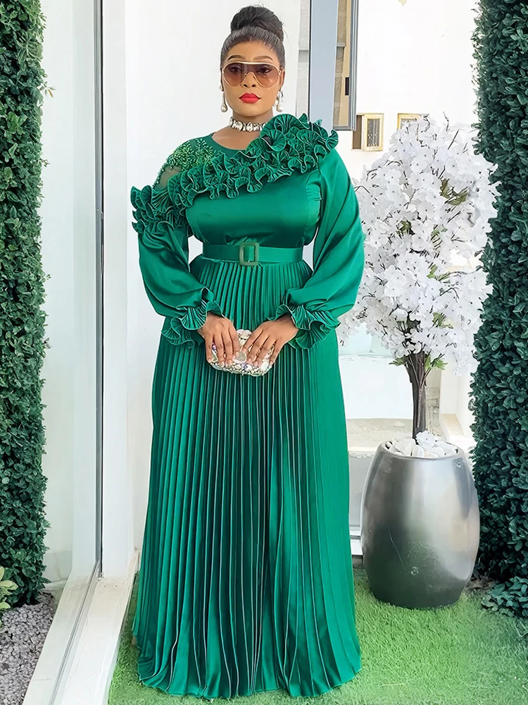 فساتين سهرة طويلة أنيقة للنساء لحفلات الزفاف فساتين حفلات أفريقية Dashiki ملابس مقاس كبير فستان ماكسي رداء أفريقي نسائي