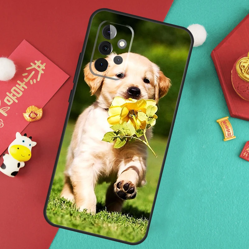 Golden Retriever Dog Case For Samsung Galaxy A34 A54 A14 A15 A25 A35 A55 A53 A33 A13 A52 A32 A12 A51 A71 Cover