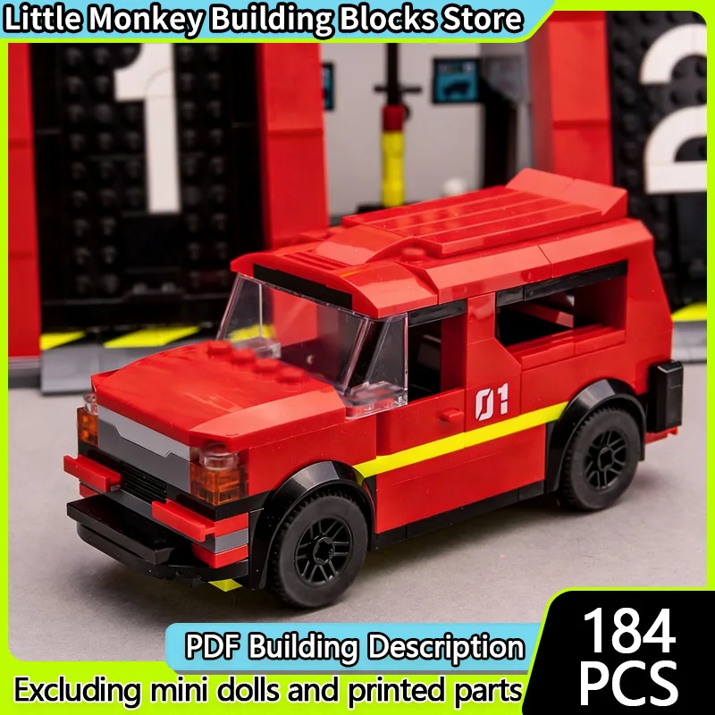 

Urban Rescue Vehicles Model MOC Building Bricks Fire Off-Road SUV Modular Technology Children Holiday Gifts Assemble Toys Suit