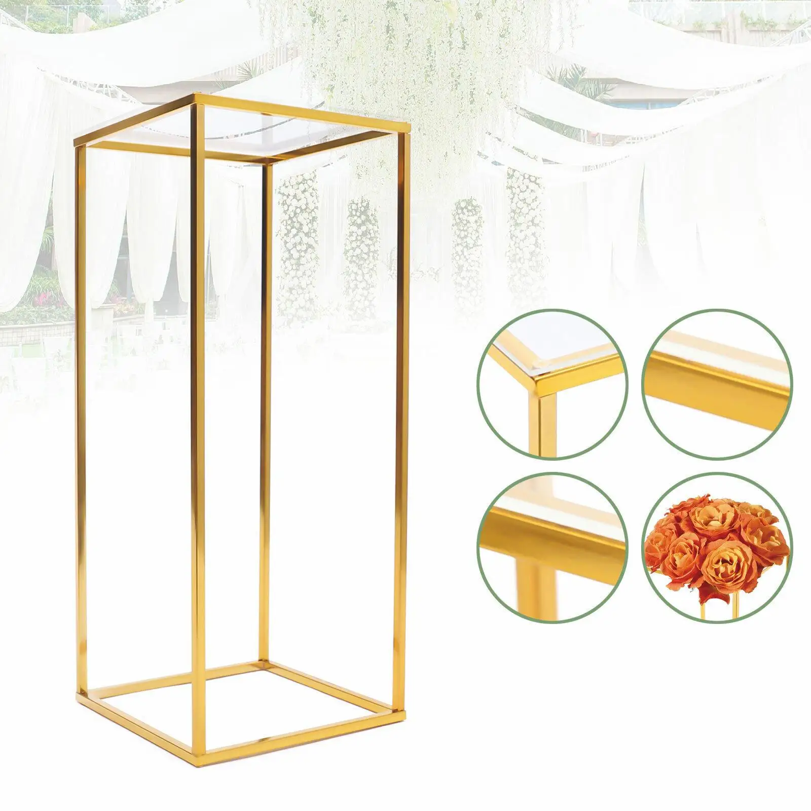 Modern Metal Flower Stand Gold  for Tables Wedding Graduation Party Decor