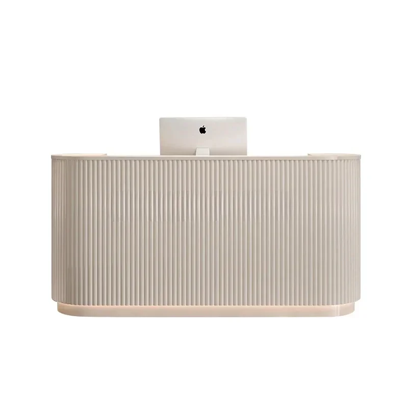 

High Quality Checkout Shop Reception Desk Office Standing Cashier Table Cash Business Counter Store Light Luxury Furniture