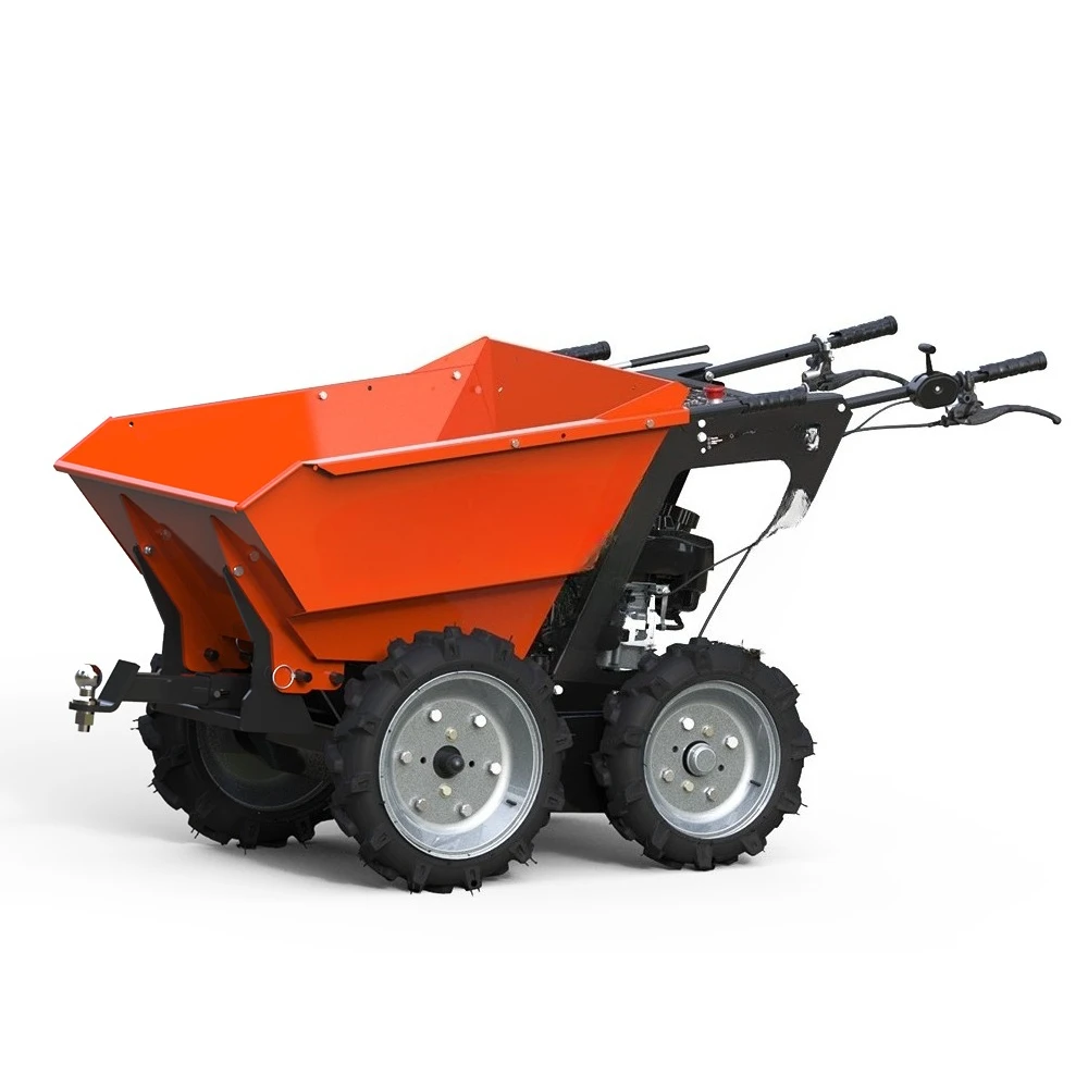 250Kg Load 4WD Truck 4x4 Motor Power Mechanical Transmission Mini Dumper with Snow Shovel