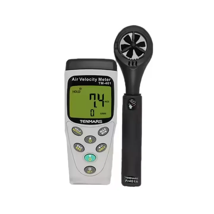 TENMARS TM-402 Anemometer Measures Air Speed Temperature and Humidity