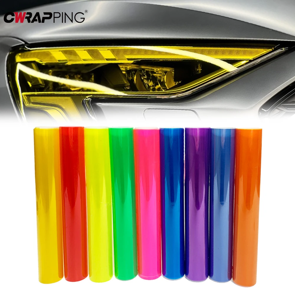 Car Light Headlight Taillight Tint Vinyl Film Lamp Film Sticker Sheet Color-Changing Smoke Matt Rear Fog Sticker Car Accessories