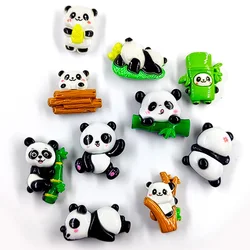 10pcs Cute Giant Panda Fridge Magnet Cartoon Food Whiteboard Sticker Resin Refrigerator Magnets Home DIY Decoration Accessories