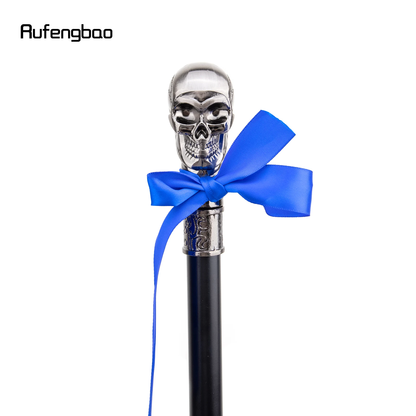 Skull หัวโบว์ Tie เดิน Stick ที่ซ่อนอยู่แผ่น Self Defense แฟชั่น Cane แผ่นคอสเพลย์ Crosier Stick 93ซม.