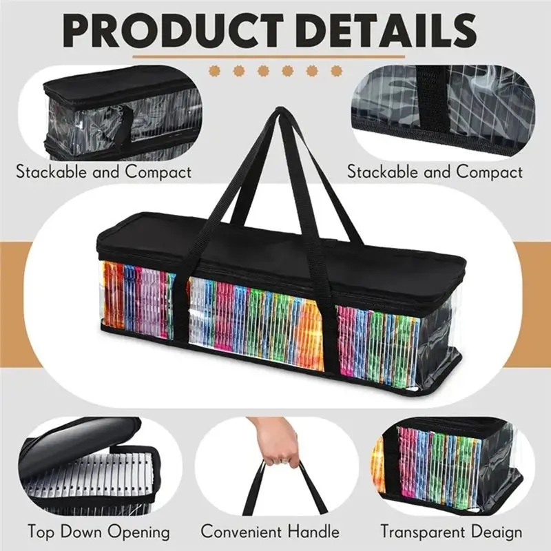 4Pcs Large Capacity DVD Storage Bags, Waterproof DVD Holder Case With Handles And Zipper