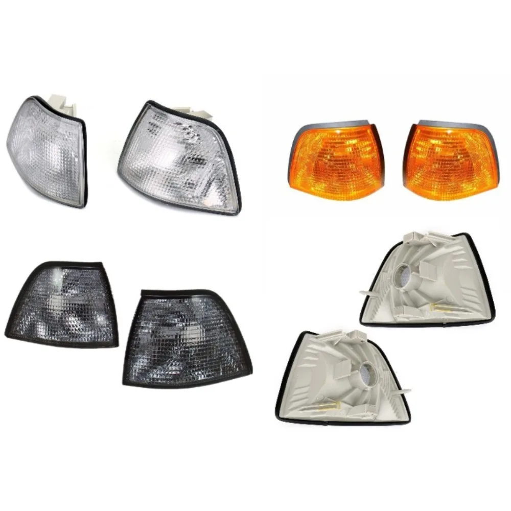 1 Pair Car Left &Right Corner Turn Signal Lamp Corner Lights With Lens For 3 Series E36 4 DOOR 1992-1998 63138353279/63138353280