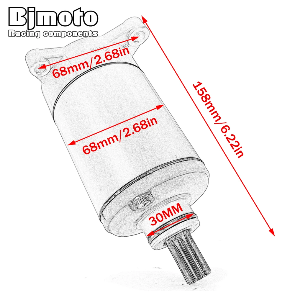 Motorcycle Starter Motor  For Triumph Tiger Sport 1215 Speed Triple 1050 for Massimo MSU800 For HiSun HS800 Strike Tactic 800
