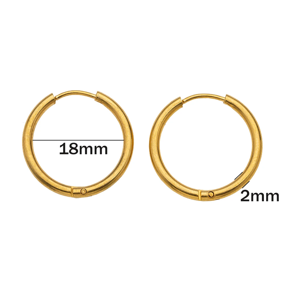 10 Stück Edelstahl Huggie Creolen klein hypoallergen für DIY Frauen einfache Knorpel Ohrstecker Schmuckherstellung
