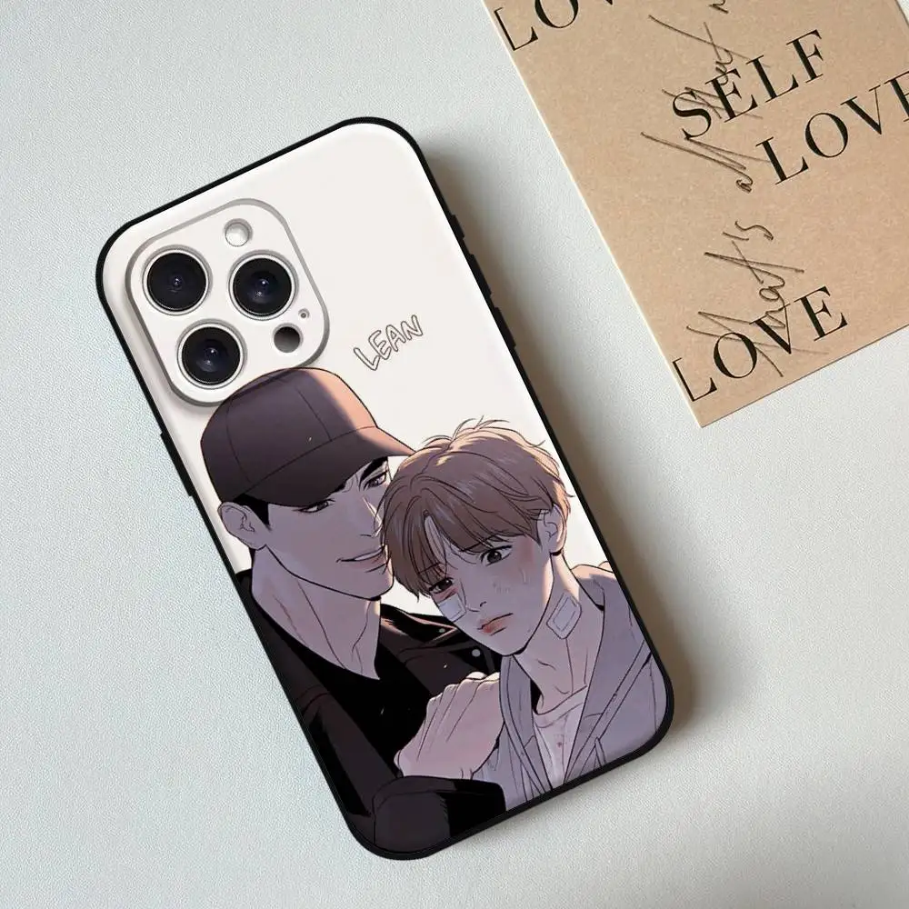 حافظة هاتف Yaoi BJ Anime Alex لهاتف IPhone 17,16,15,14,13,12,11 Plus,Pro,Max,XR,XS,X,7,8 Plus,Mini Black Silicone Soft #4