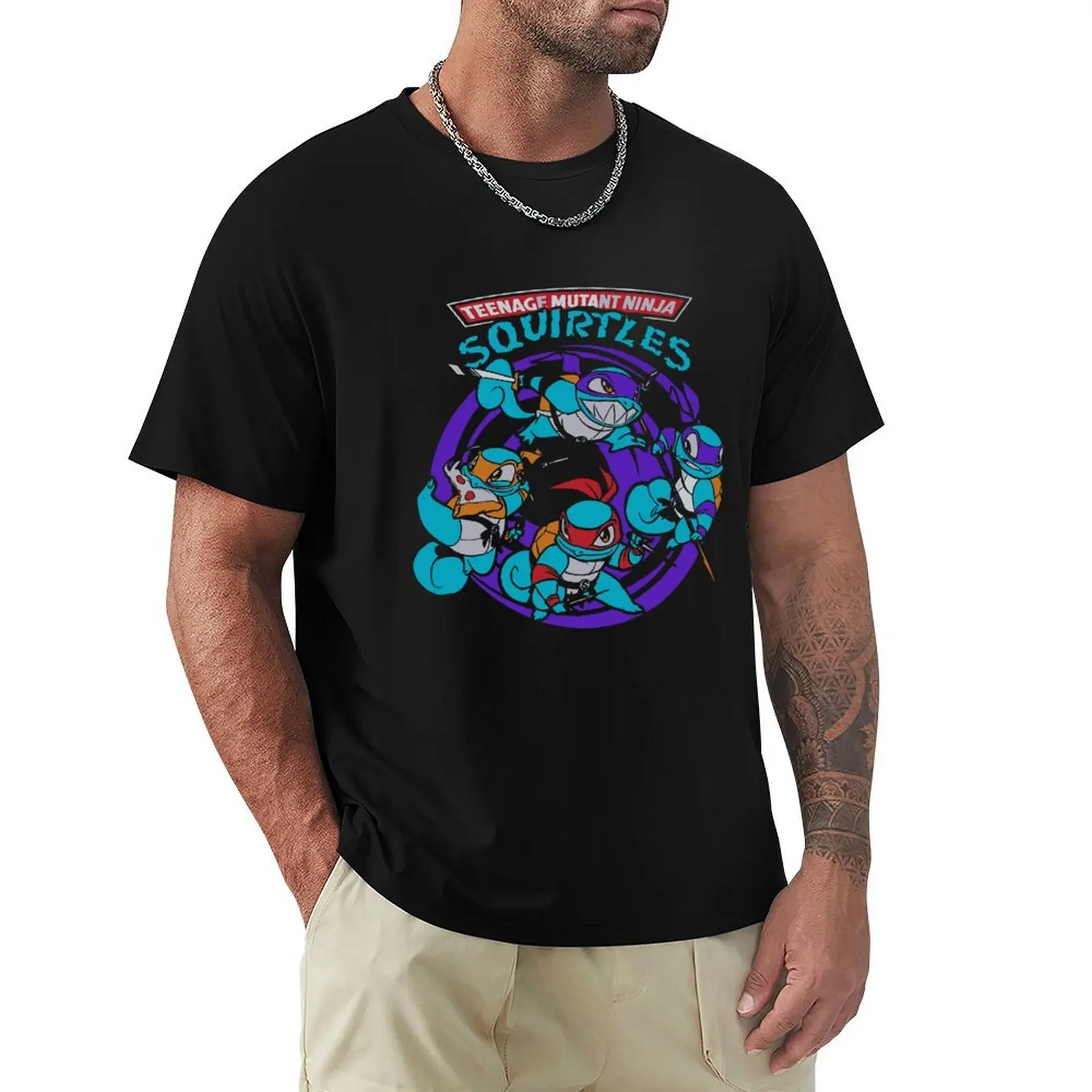 

Squirtles logo comic children poster T-Shirt aesthetic clothes summer tops basketball graphic tees mens plain t shirts