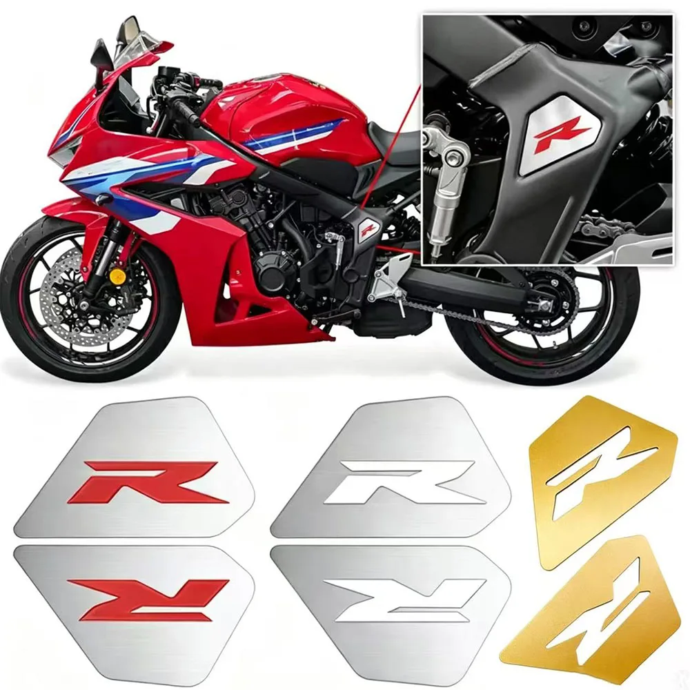 For Honda CBR 650R CBR650R CB650R Frame Side Cover Trim Filler Kit Stainless Steel Decoration Emblem Models Type R Emblem