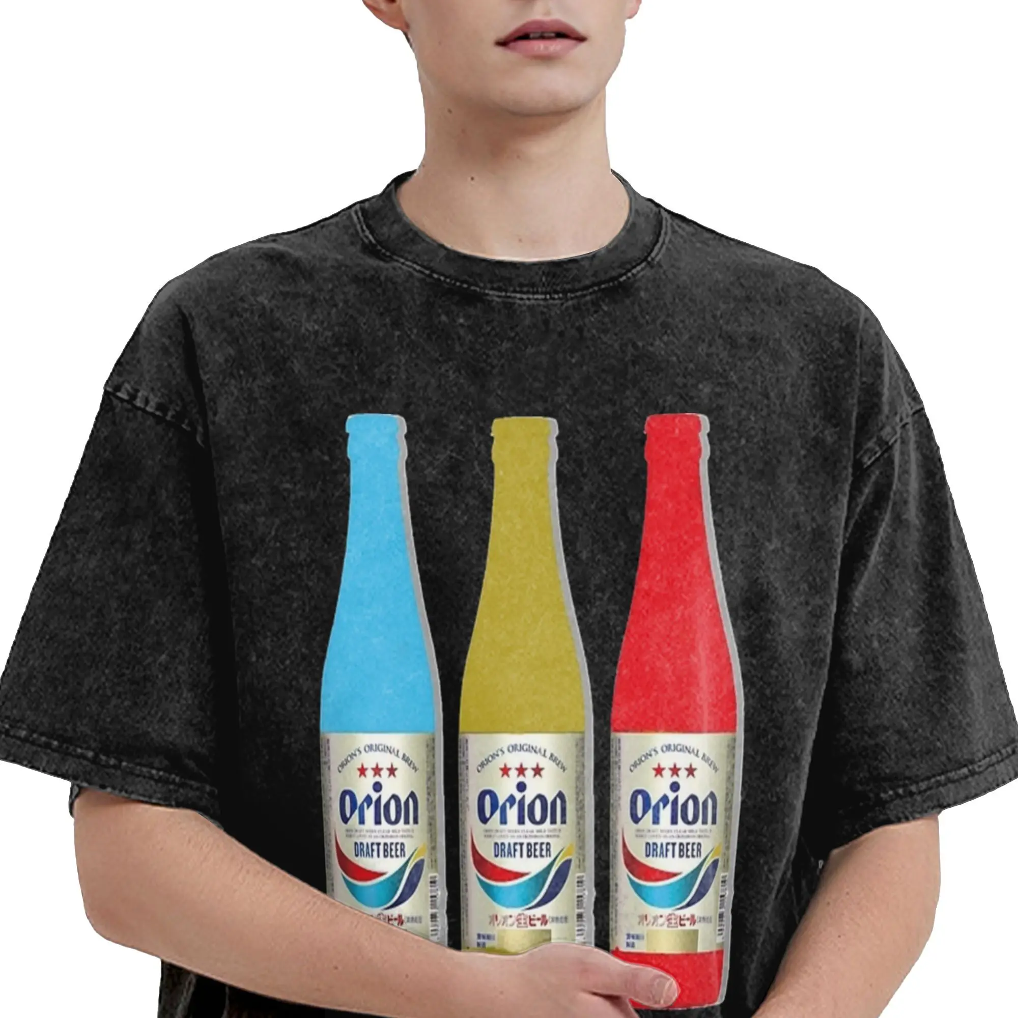 أوريون البيرة غسلها تي شيرت الشارع الشهير الهيب هوب تي شيرت تقليدي تي شيرت بلايز للرجال النساء القطن Harajuku المطبوعة