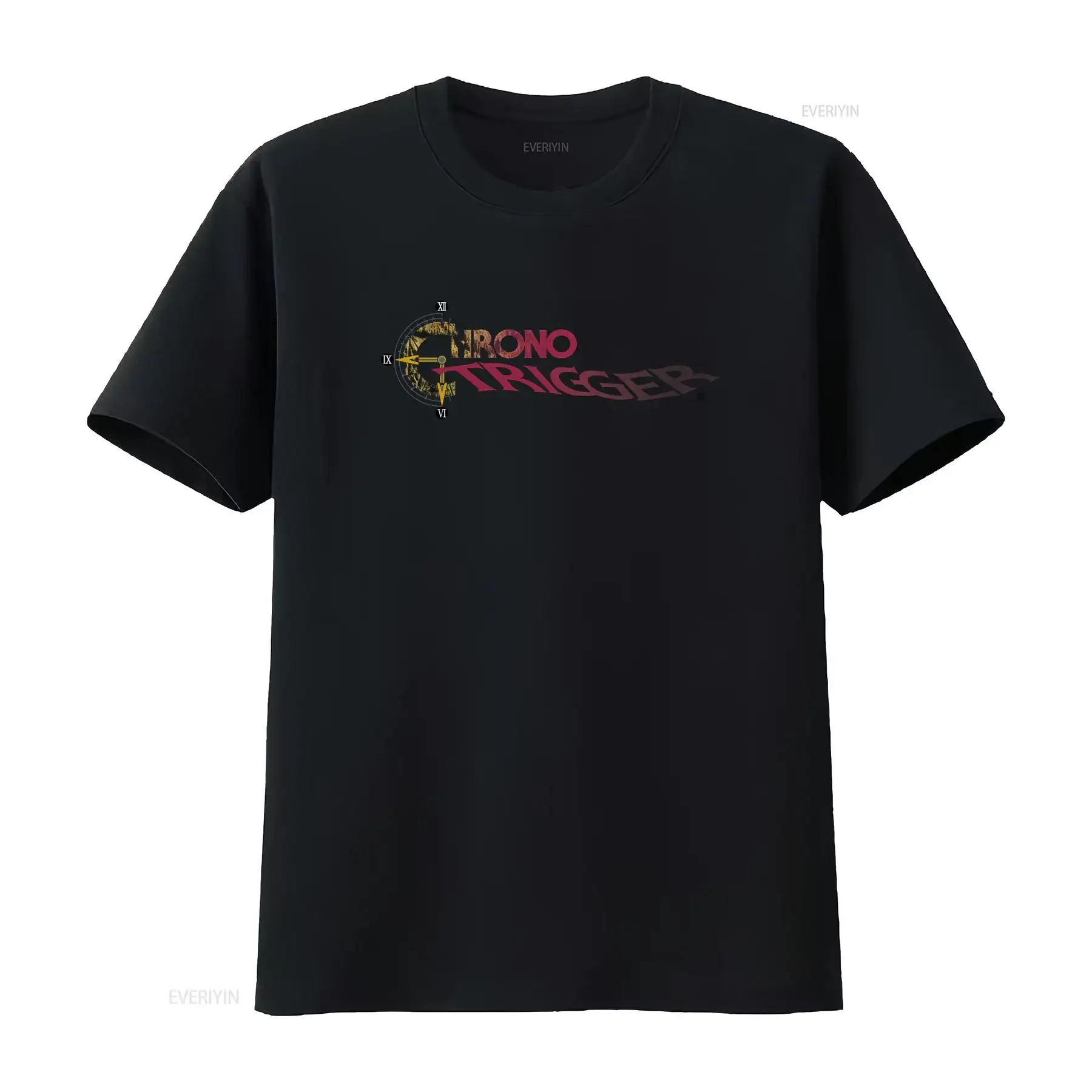 Chrono Trigger SNES Retro Style Cover Logo Video Game Pixel Art T Shirt vintage Washed streetwear Unisex designer clothes homme