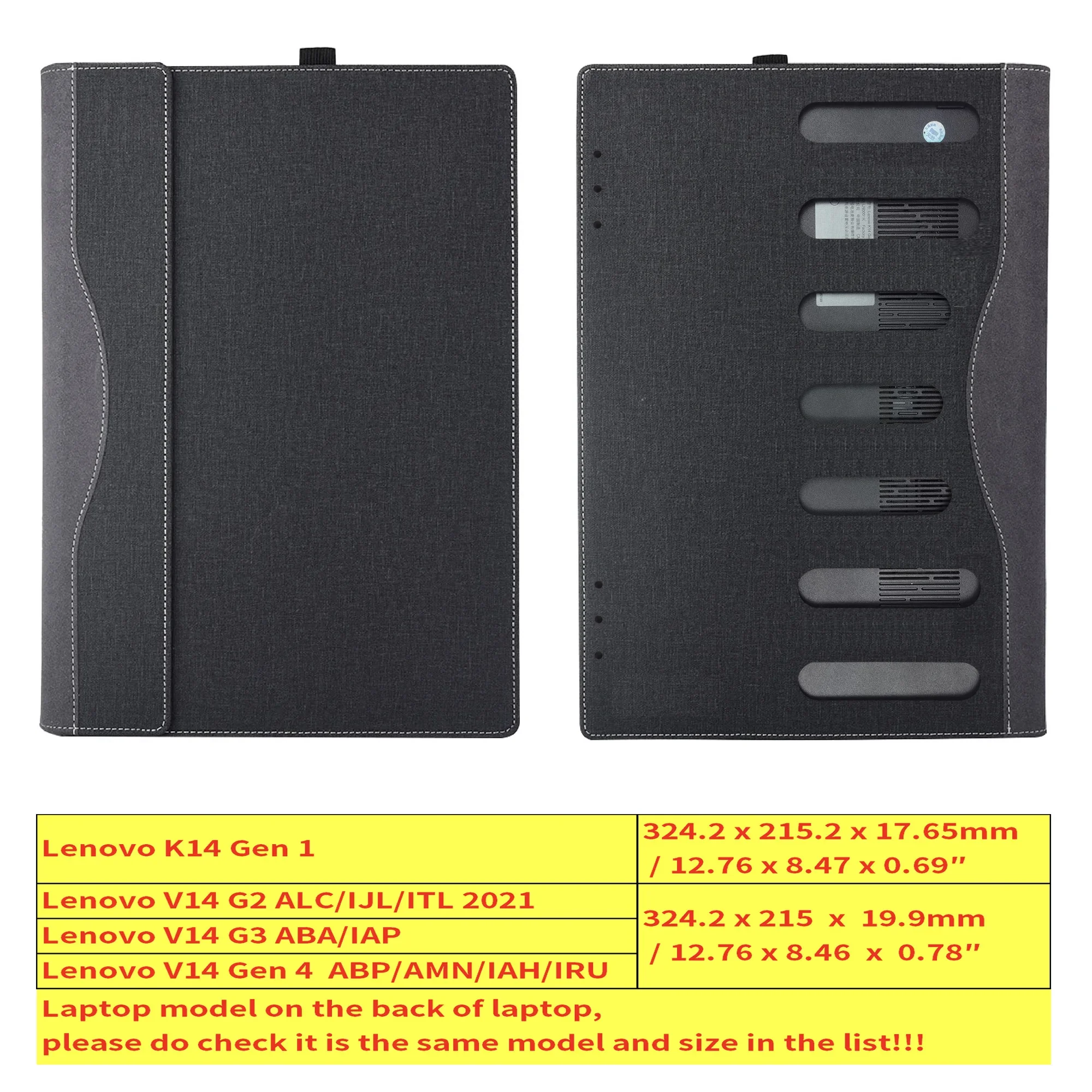 New Cover For Lenovo K14 Gen 1 Laptop Case For Lenovo V14 G4 ABP AMN G3 IAP ABA G2 ALC ITL 14 Inch 2023 PU Leather Liner Sleeve