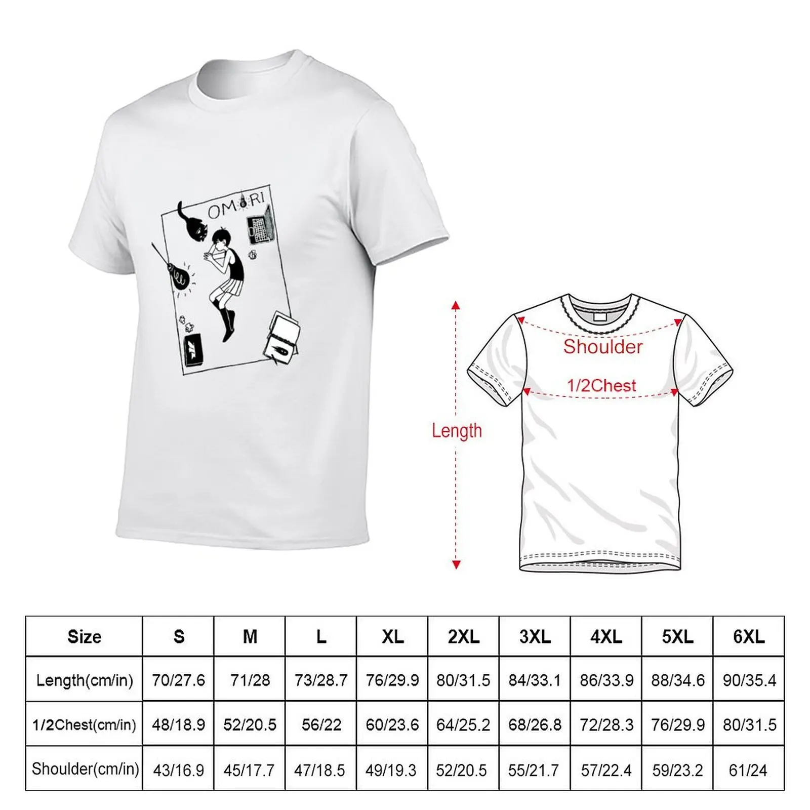omori T-Shirt man t shirt heavy cotton man t shirt graphic T-Shirt